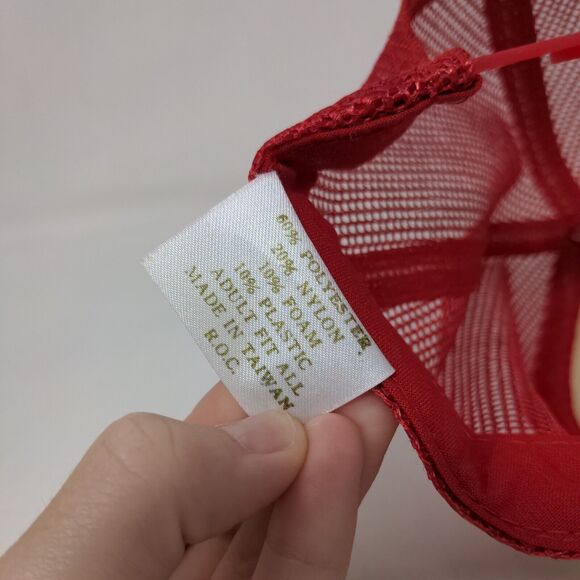 Mustang GT Snapback Mesh Back Rope Trucker Hat Red Adult Fit All Mad Hatter - Picture 8 of 8